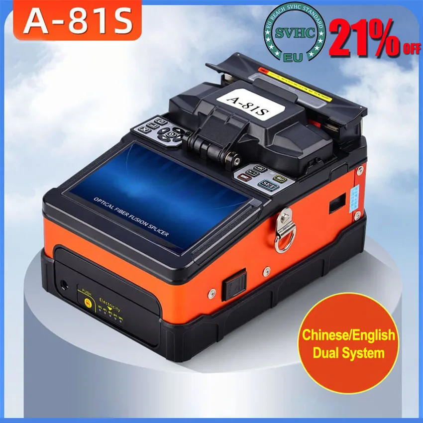 New A-81S Fiber Fusion splicing machine FTTH Automatic Intelligent Multifunctional Optical Fiber Fusion Splicer