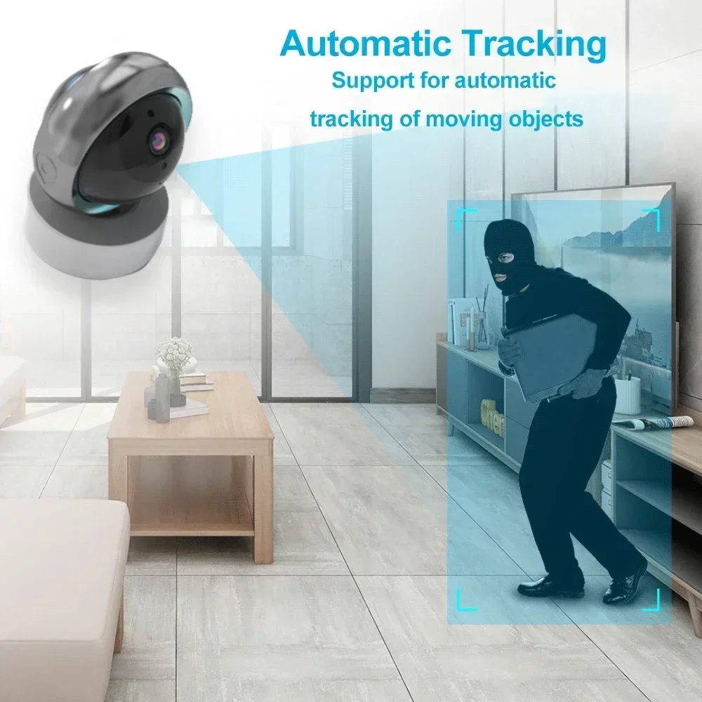 Monitor 360° PTZ Motion Detect 2 Way Audio Night Vision Tuya 1080P Wifi IP Camera Supports TCP/IP/ONVIF Private Protocol Baby