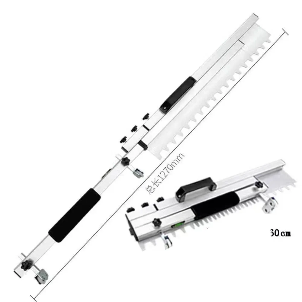 Paleta con muescas cuadrada súper larga de acero inoxidable, decoración multifuncional con mango curvo para pared del hogar 2025, para azulejos de gran formato