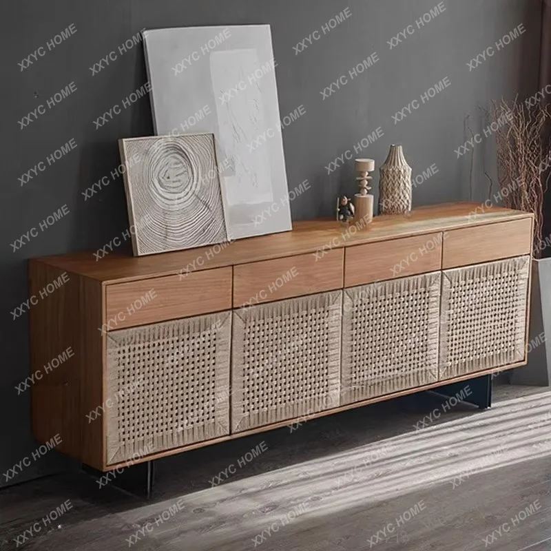 XXTV cabinet, furniture porch cabinet, old teak all solid wood, dining side cabinet