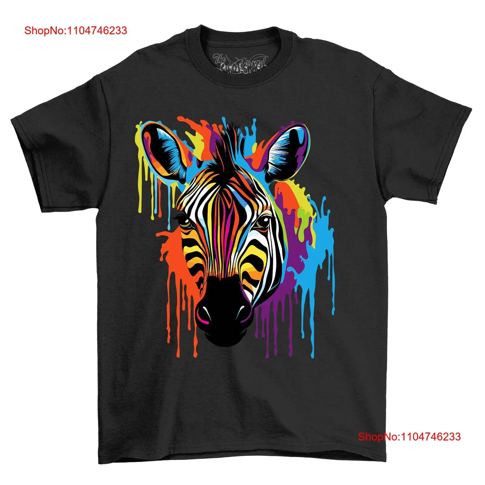 

Zebra Paint Drip Design t shirt Unleash your wild side Funny vintage Washed Unisex Slightly Soft Breathable Versatile fashion