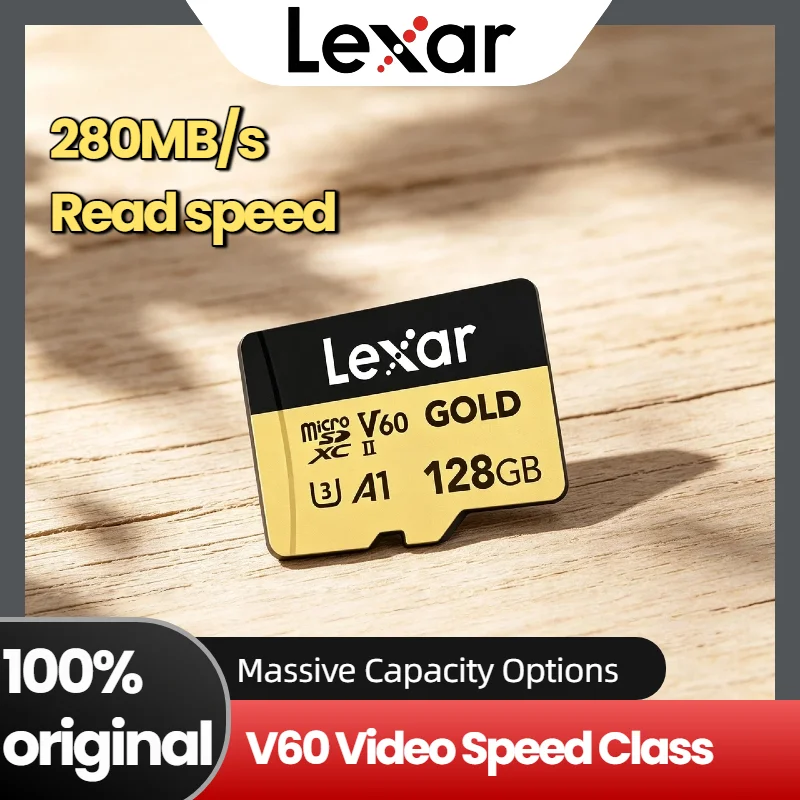 Lexar GOLD 128GB 256GB 512GB 1TB microSDXC UHS I Card 160MB/s A2 V30 U3 C10 for DJI Drone Nintendo Switch Tablet Pro