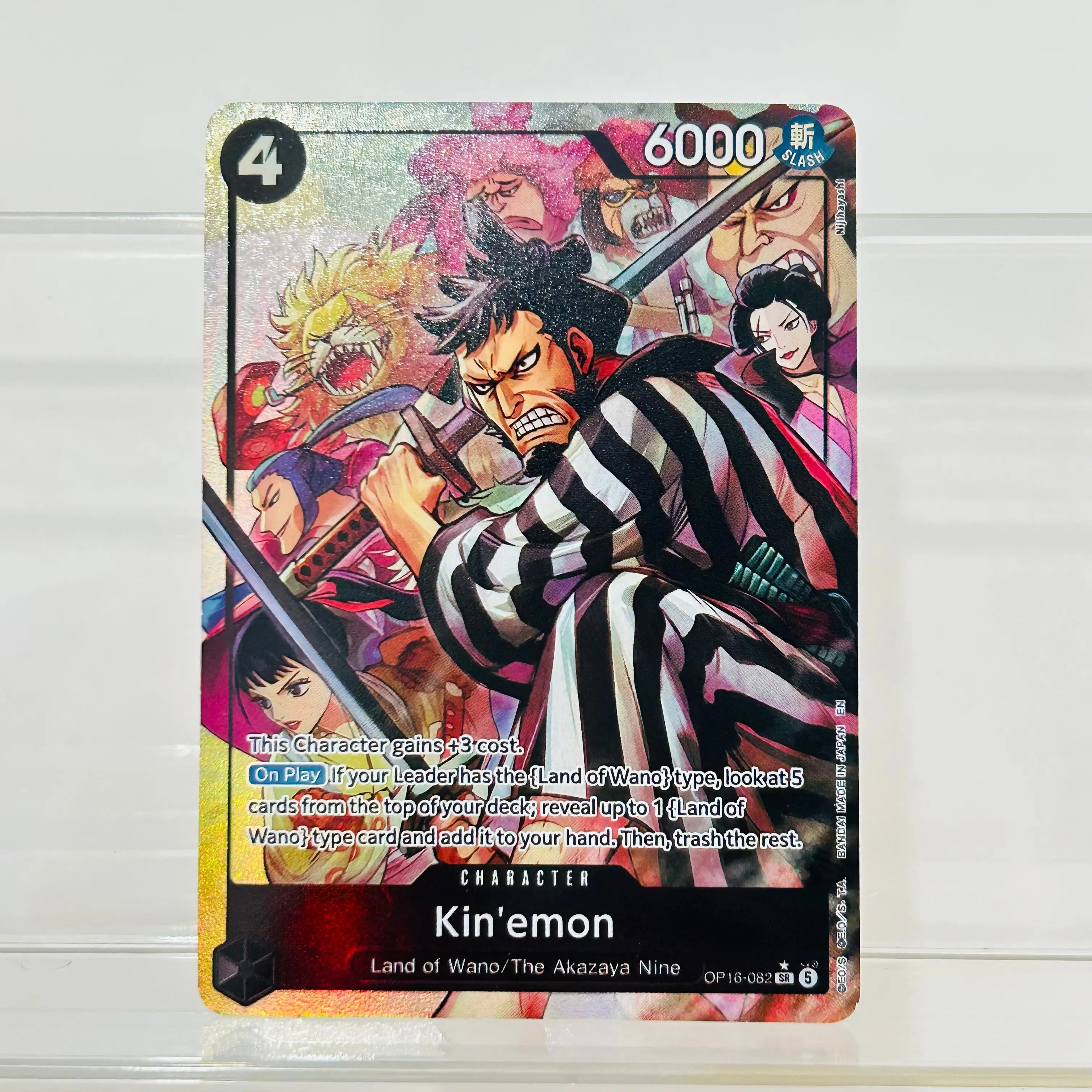 One Piece Borsalino OP16-073 R Character Card EN Holographic Texture Cards Collectible Grade DIY Premium Anime Collection Card