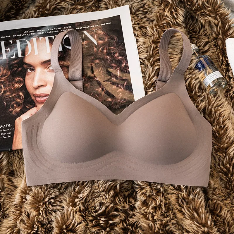 Push-Up-BHs für Damen, Übergröße, nahtloser BH, ohne Bügel, breite, verstellbare Träger, Unterwäsche, sexy Dessous, Komfort-Unterwäsche, M-3XL