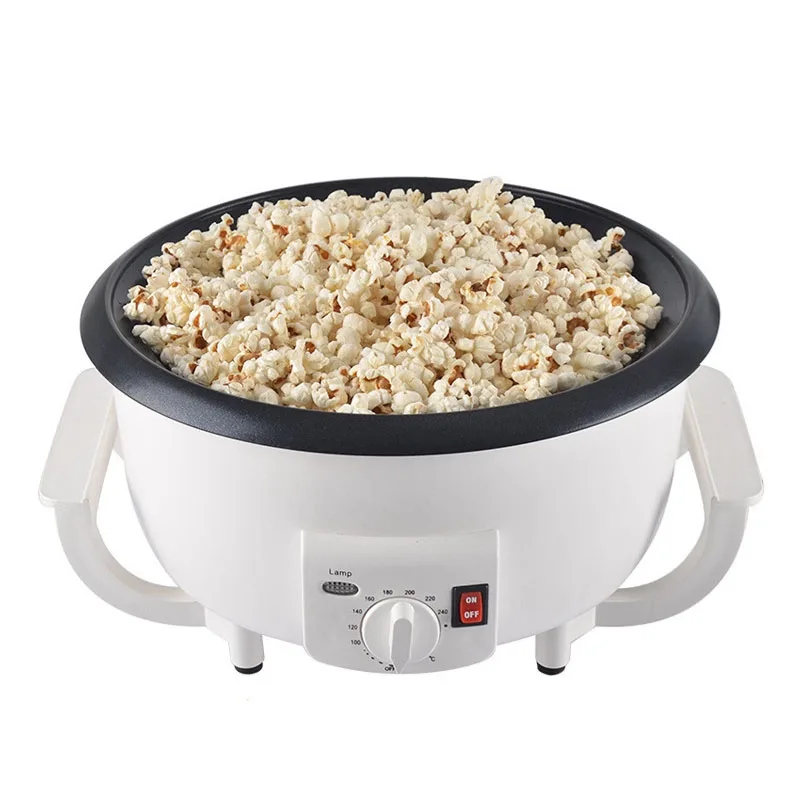 2026 New Home 750g Multifunctional Electric Coffee Bean Roaster White Simple Popcorn Maker Home Kitchen Appliance