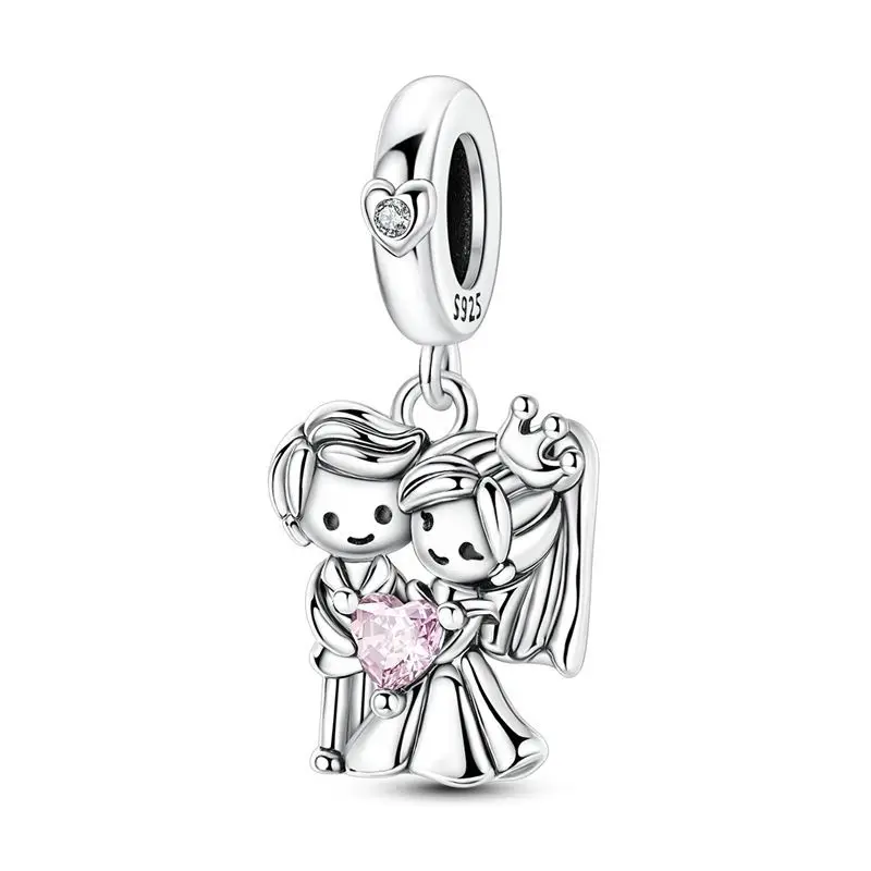 Valentine's Day Elements Couples Dangle Charm Beads for Bracelets