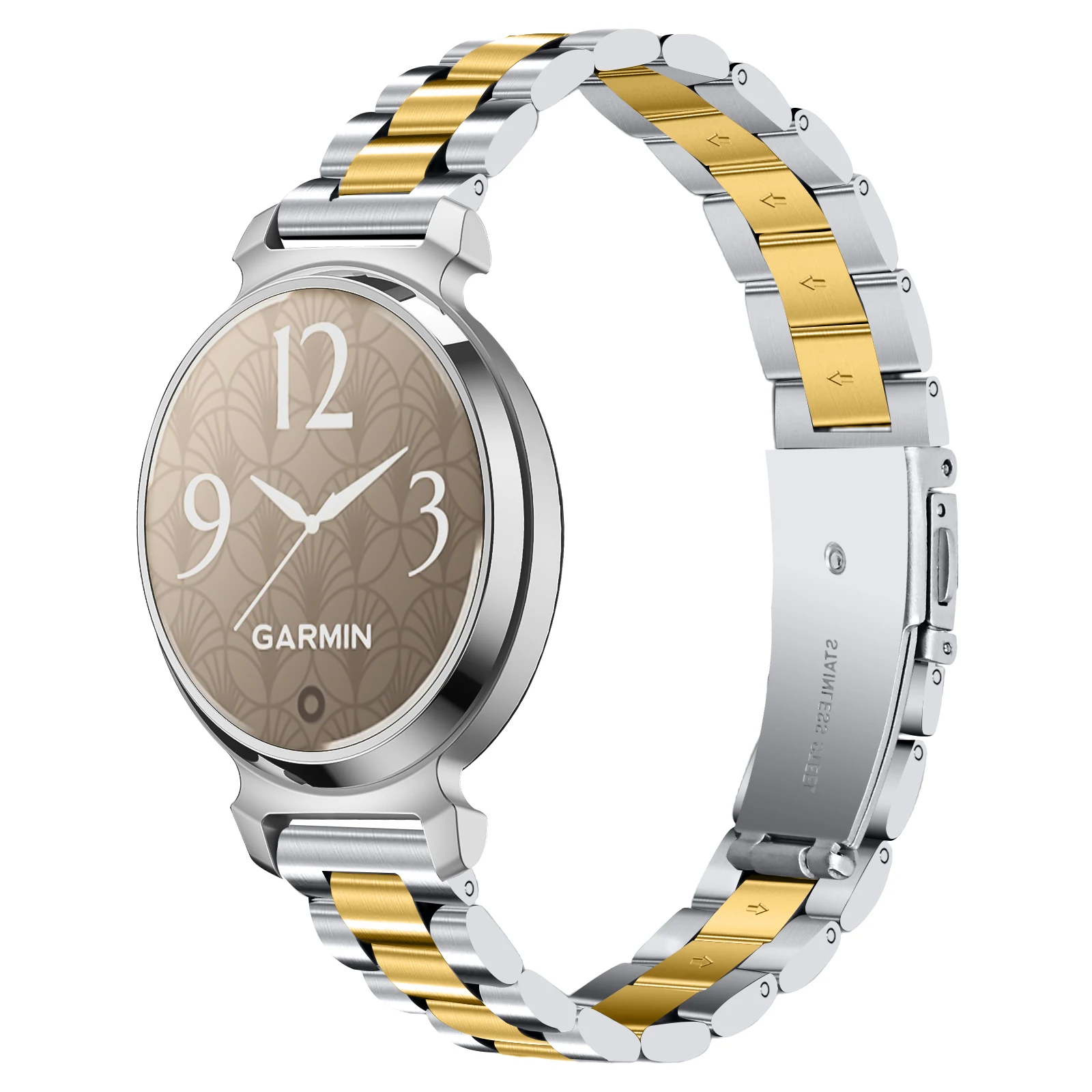 For Garmin Lily2 Stainless Steel Bracelet Strap Metal Quick Three-Beads Watch Band For Garmin Lily 2 Smart Watchband 14mm