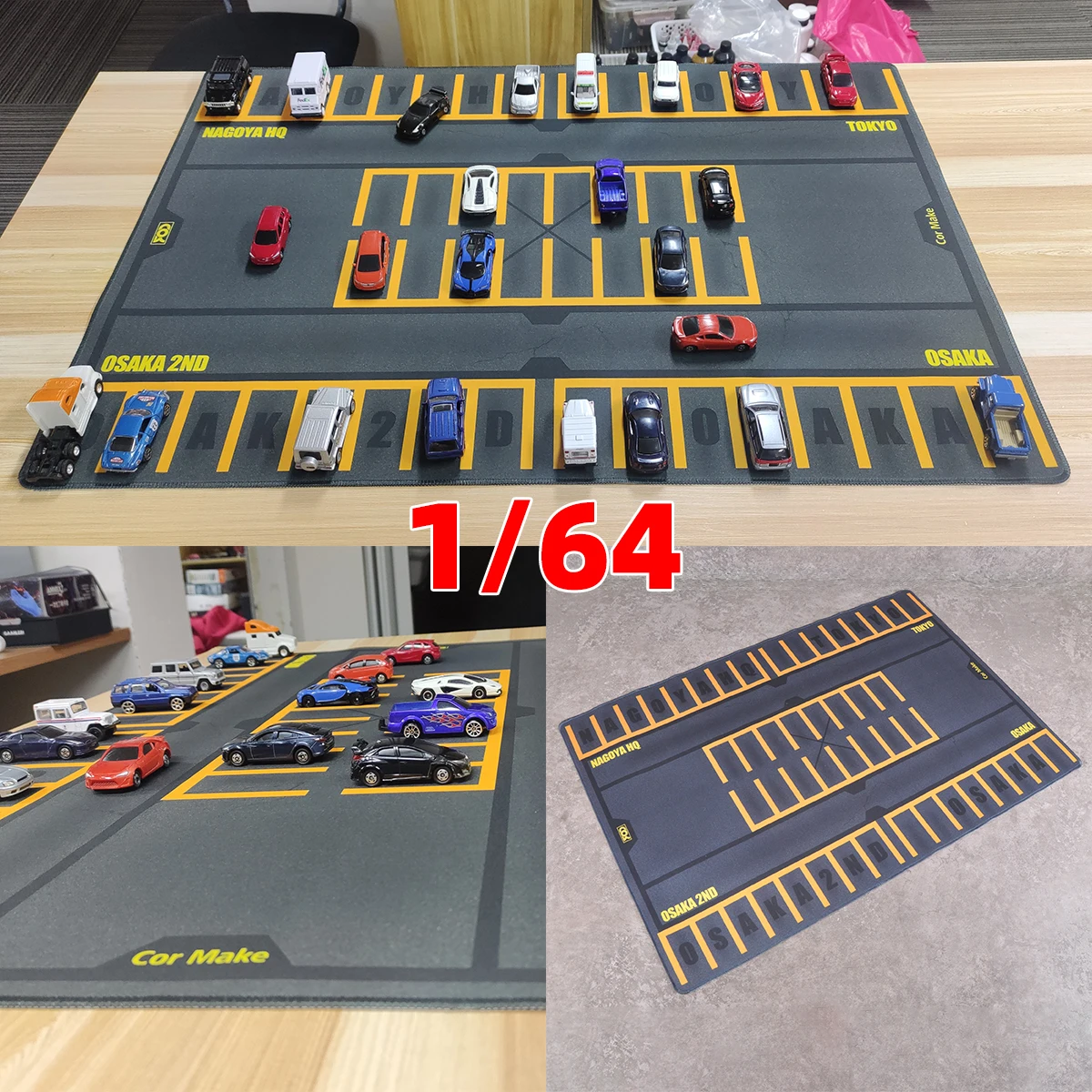 

Коврик для парковки LB, модель автомобиля, песочница, детали, масштабная модель 1/64, подставка для демонстрации, игровой коврик