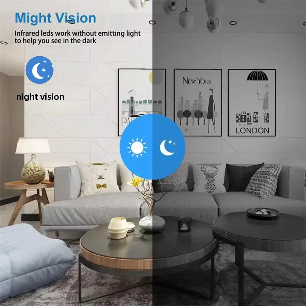 Upgraded HD 4K Mini Camera with Improved Resolution, Infrared Night Vision, Motion Detection, Wireless WiFi Remote Viewing view 2