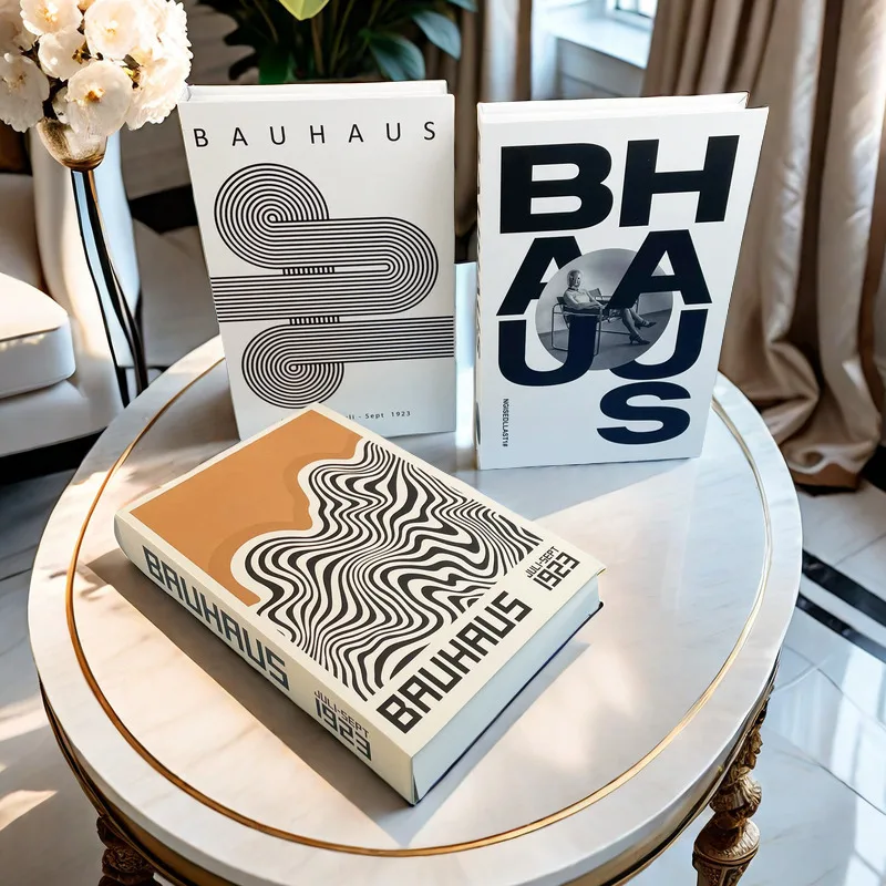 Bauhaus Decorative Books Open Luxury Fake Book Storage Box Home Decor Matisse Boho Monet Coffee Table Shelf Interior Decoration