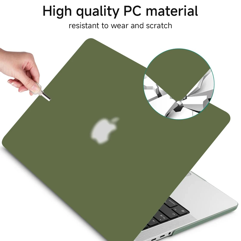 Folhas de capa sem impressões digitais para MacBook, Capa para MacBook Pro 14 Air 13 M1 M2 M3 Air 15.3 13.6, Acessórios MacBook