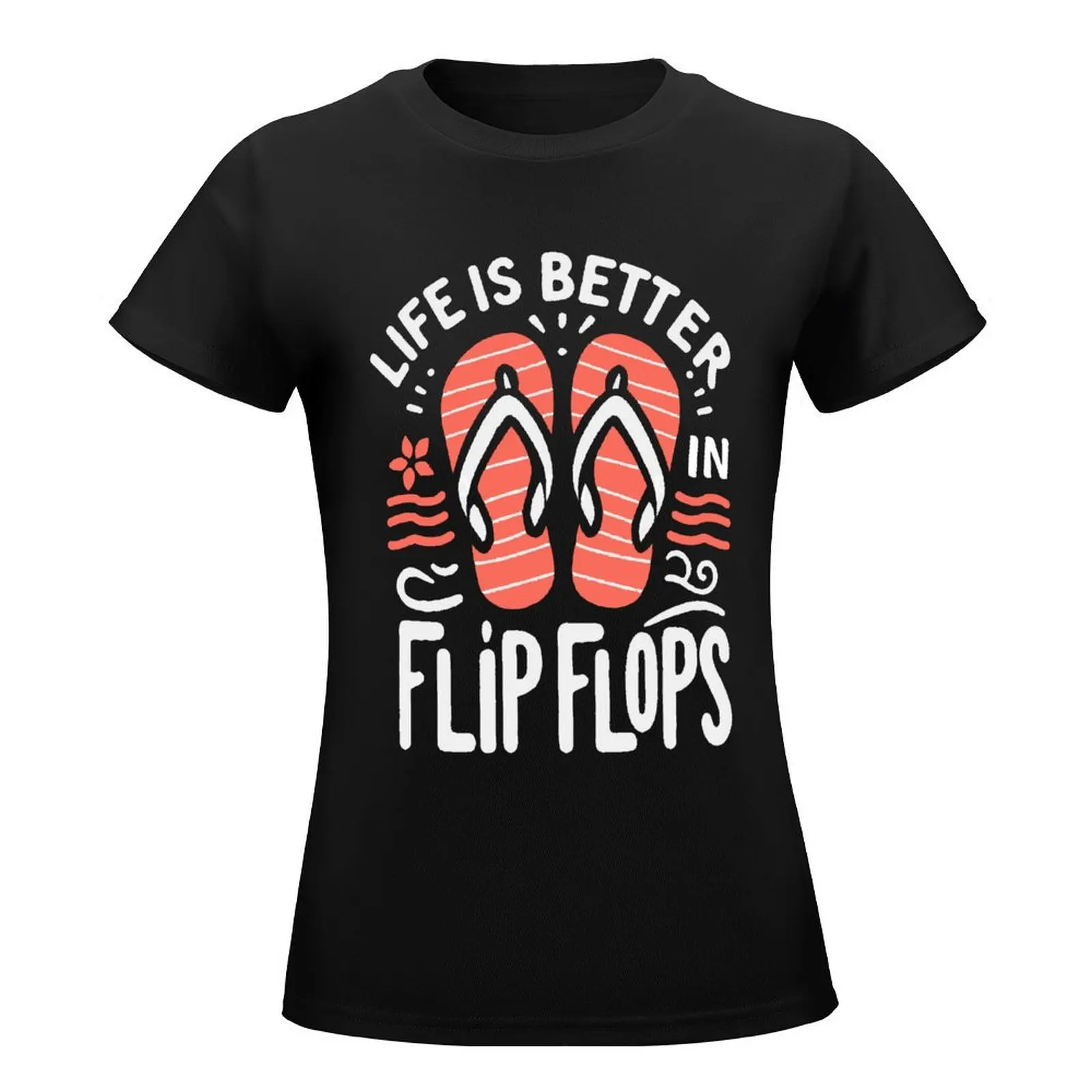 Fresh Teachers' Day Life Is Better in Flip Flops Summer Beach G T-shirt  Campaign Top Tee Graphic Vintage Humor Graphic Travel