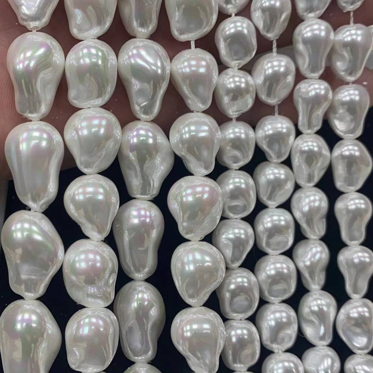 

36CM Natural Shell Beads Irregural Baroque Imitation Pearl Loose Spacer Beaded for Making DIY Jewelry Necklace Bracelet 15x22mm