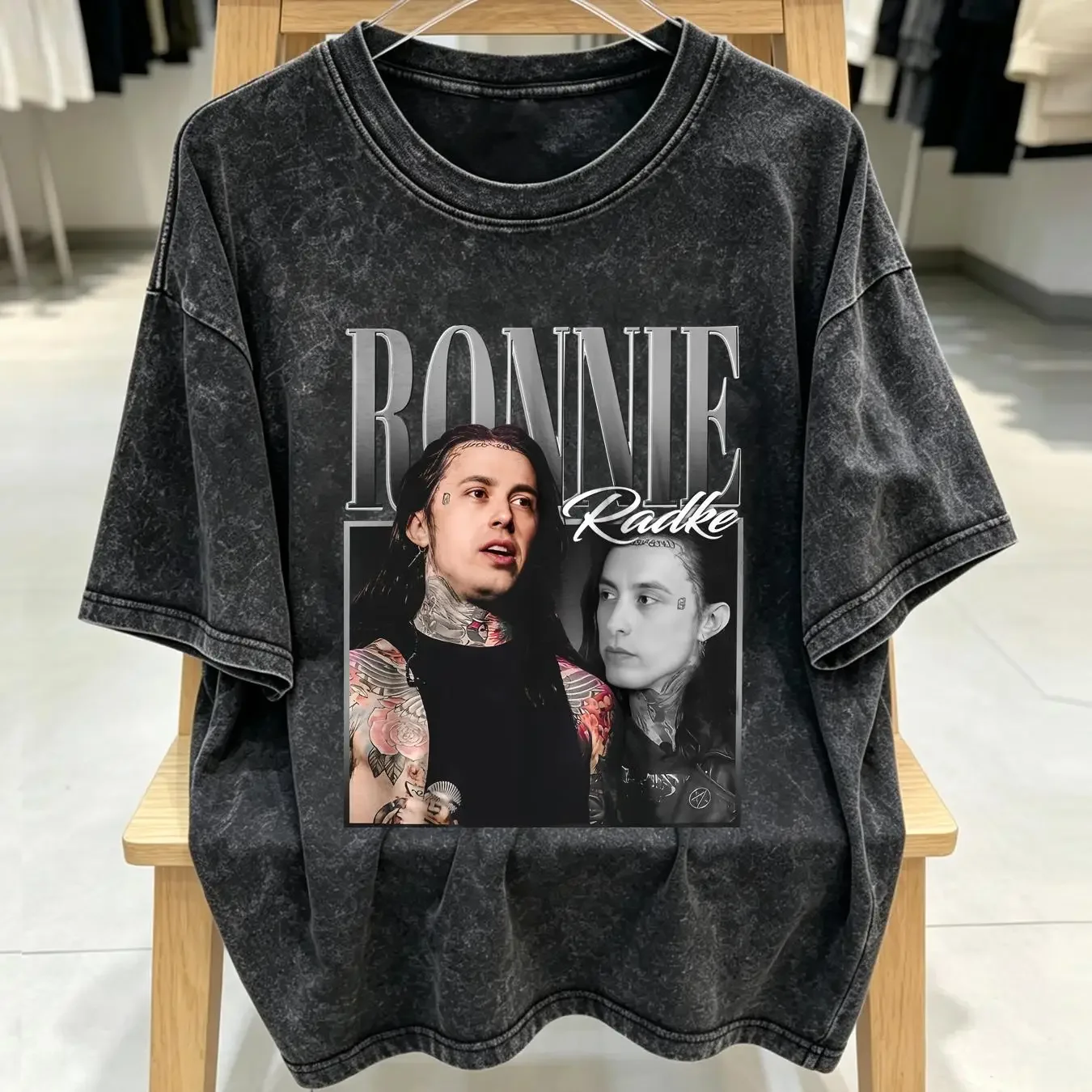 washed T Shirt Ronnie Radke NEW Falling In Reverse band All sizes 1PT1781 long or short sleeves vintage Washed Comfortable