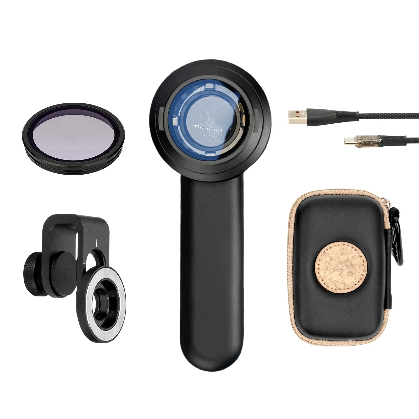 Dermatoscopio IBOOLO DE-3100 PRO con luce polarizzata e UV, strumento per dermatologo