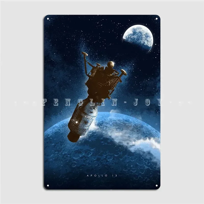 Apollo 13 Metal Plaque Poster Wall Decor Wall Cinema Living Room Classic Tin Sign Poster