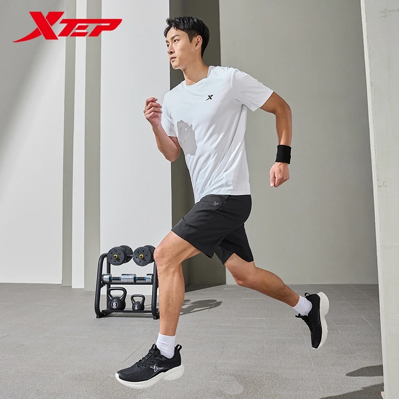 Xtep Short Sleeve Sports Suit For Men 2024 Summer Quick-Drying Suit Sports Sweat-Absorbing Outdoor Tops And Bottoms 876229A70176