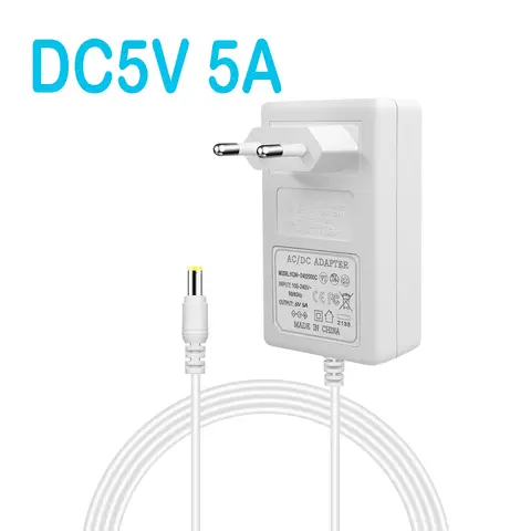 Power Adapter Charger AC 110V 220V To DC 5V 5A Lighting Transformer for LED Strip RGBIC 2020/ Neon Light Power Supply