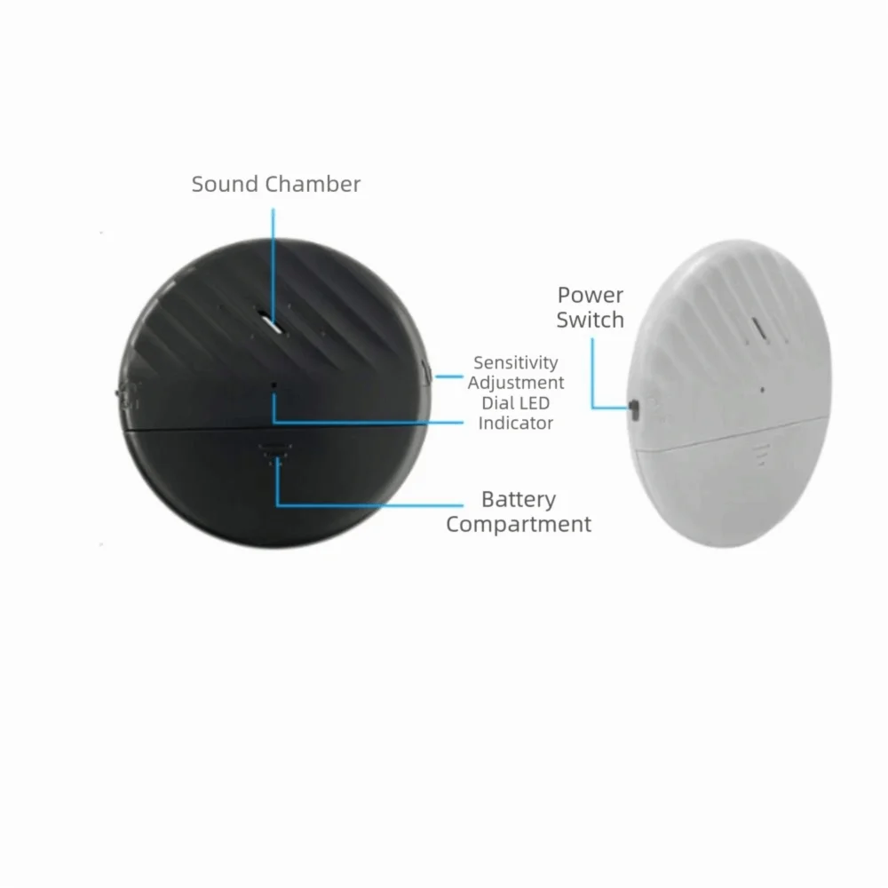 Protection Battery-Powered Vibration Alarm 125dB Ultra-Thin Door Window Alarm Wireless Easy Install Glass Breakage Sensor Car