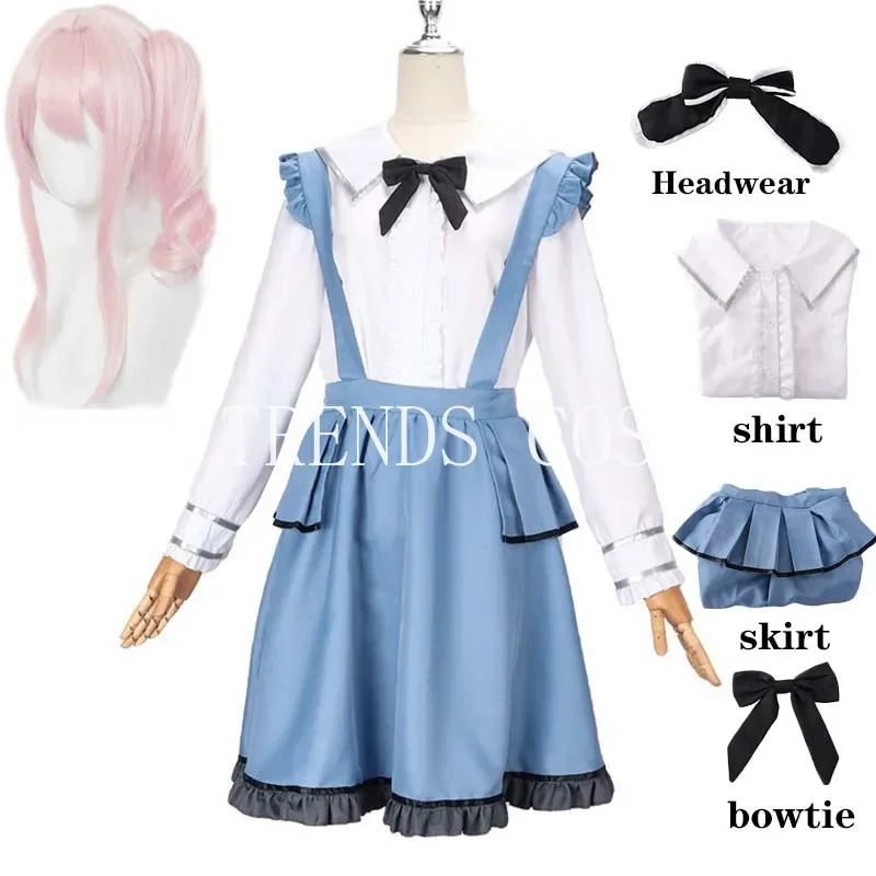 Anime Akiyama Mizuki Maid Cosplay Costume Lolita Ruffle Dress Role-Playing Dress Akiyama Mizuki Outfits for Comic Con