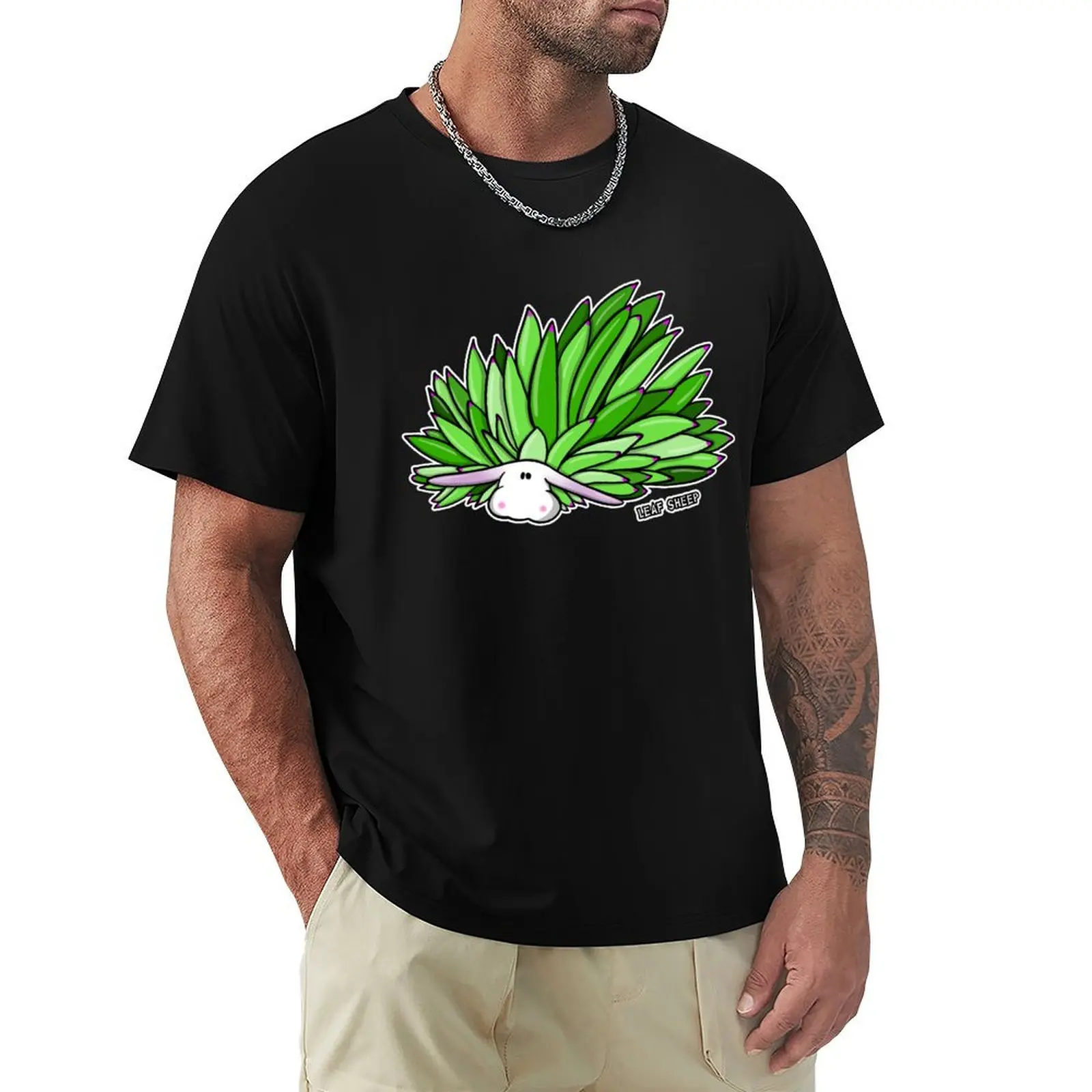 

Leaf Sheep Ocean Sea Slug Cute Marine Life Biology Kawaii T-Shirt luxury designer Louboutins mens cotton t shirts