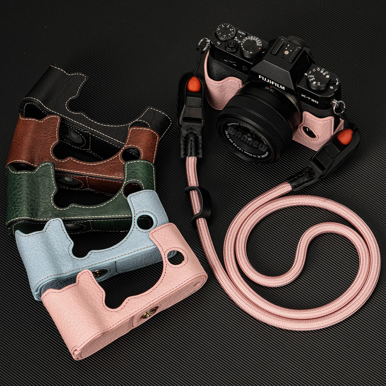 PU Leather Case for Fujifilm XT30III XT30 II III XT20 XT10 Cover Camera Neck Strap Quick Release Shoulder Strap Wrist