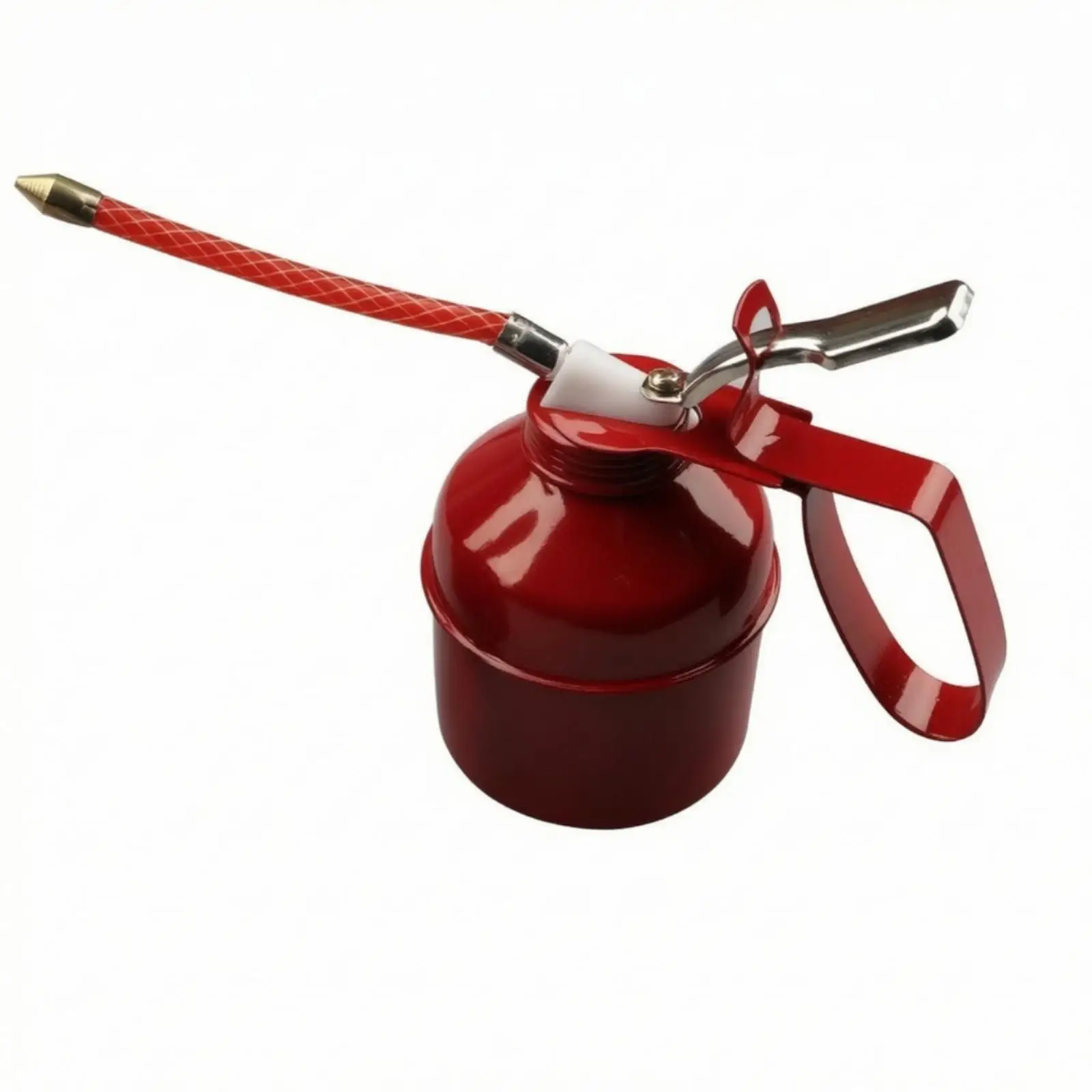 Hand Pump Oil Dispenser Metal Can with Braided Hose for Precise Lubrication of Workshop Machinery and Tools