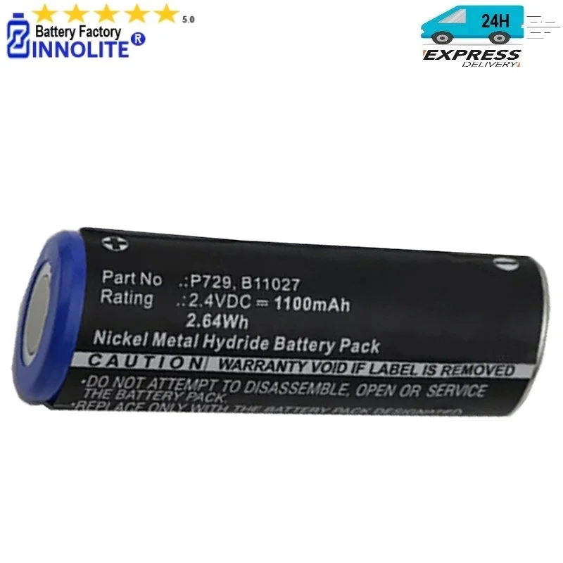 Ni-MH  2.4V  Ultra  High-Capacity  Battery  Compatible  with  Welch-Allyn  72900  Battery ( 2.4V  Ni-MH  1100mAh )