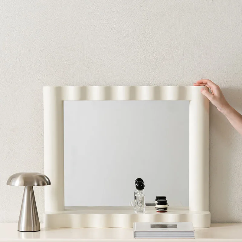 Modern Cute Mirror Living Room Decoration Wall Vanity Aesthetic Makeup Hanging Mirror Square Plastic Espelhos Home Products