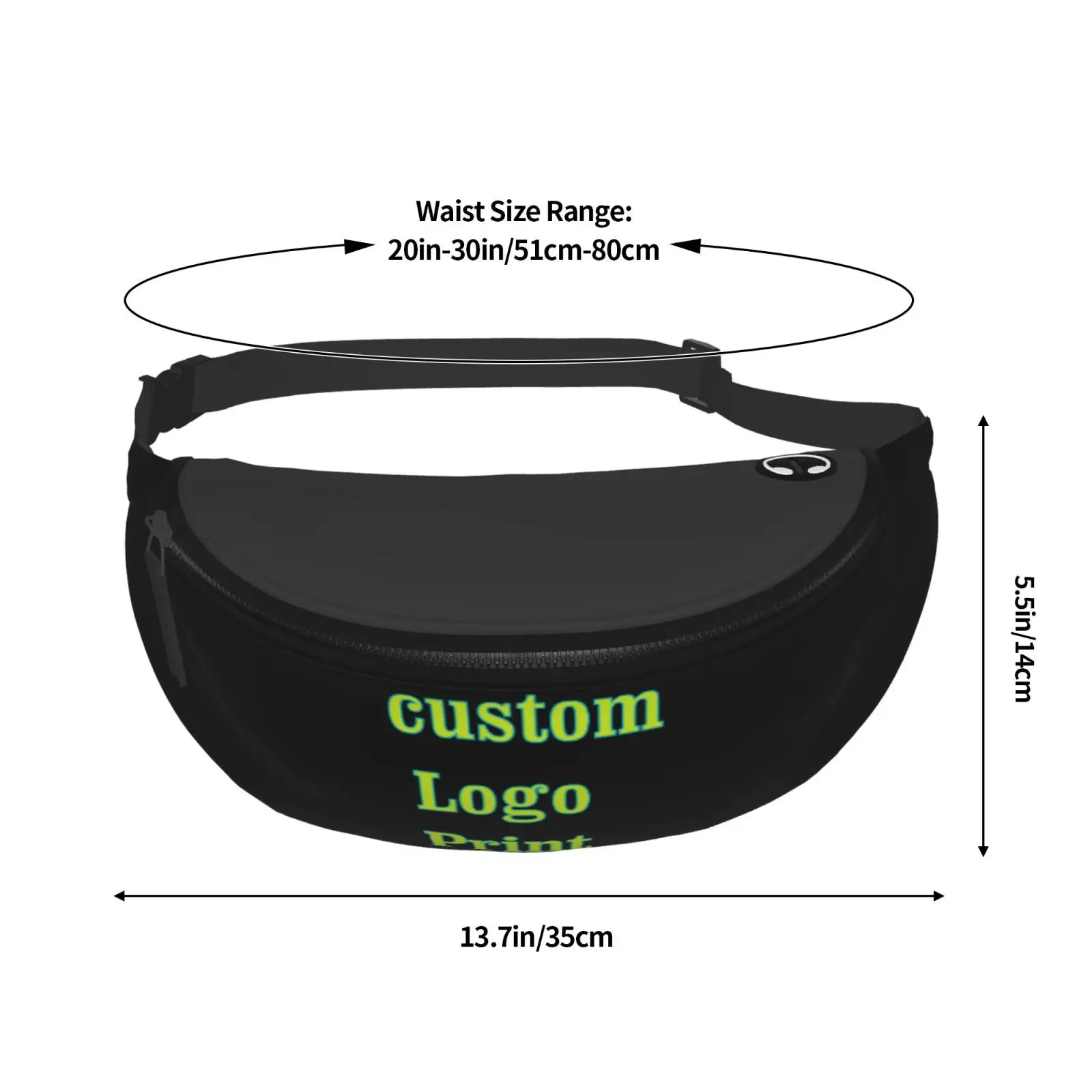 Custom Logo Waist Bag with Headphone Hole Belt Bag Adjustable Sling Pocket Fashion Hip Bum Bag for Women Men Kids