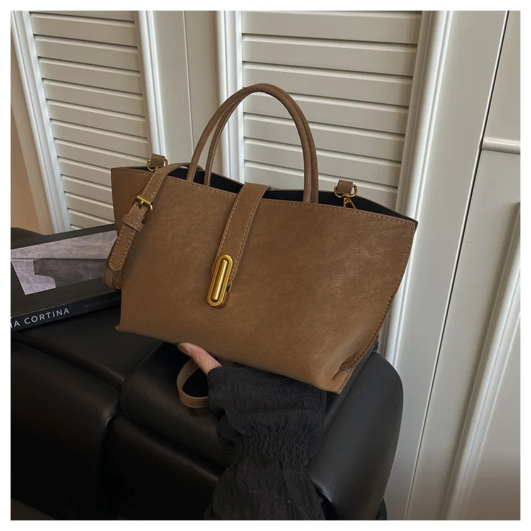 

2025 Fashion Women‘s Tote Bag, Genuine Leather Multi-way Shoulder Crossbody Purse, Vintage Chic Large Capacity Work Bag