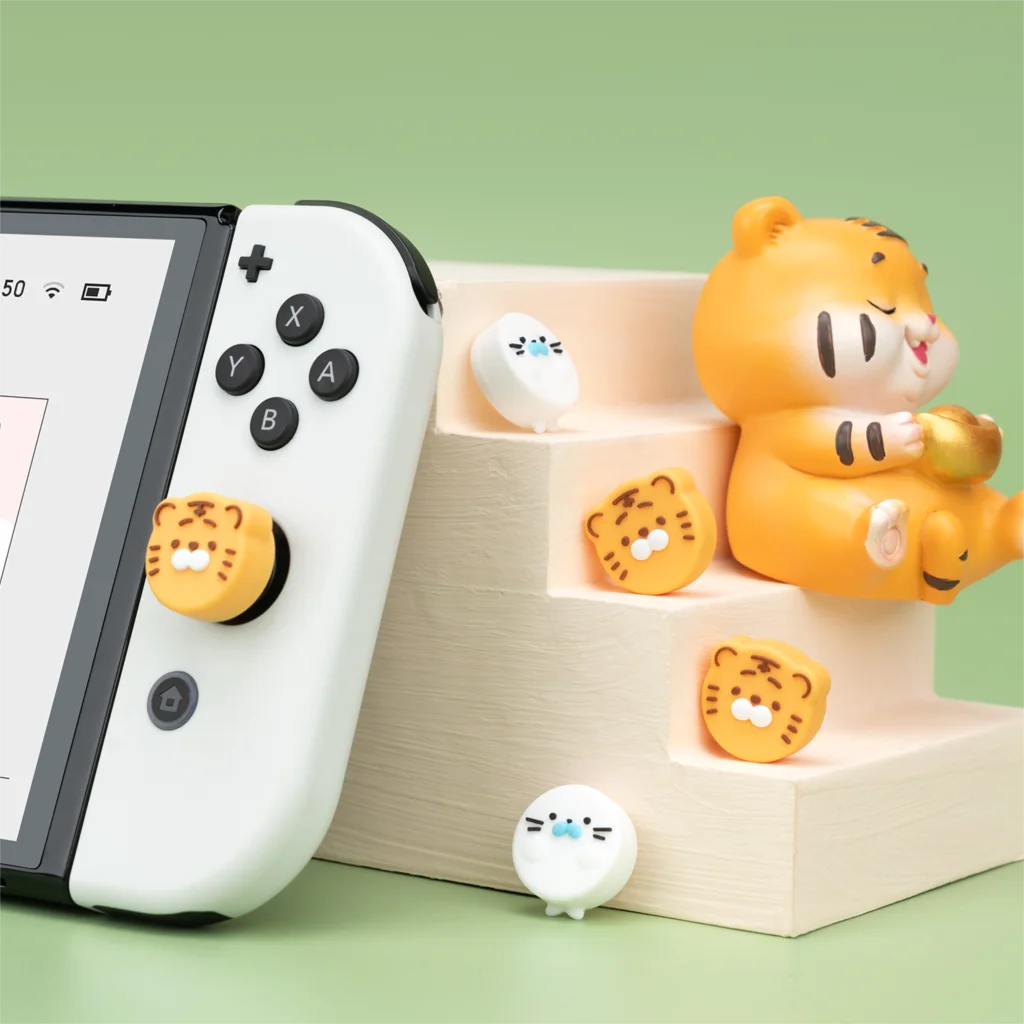 ไดโนเสาร์มอนสเตอร์ซิลิโคน Thumb Stick Grip Cap สำหรับสวิทช์ Oled NS Lite Joy-Con Controller Thumbstick กรณี