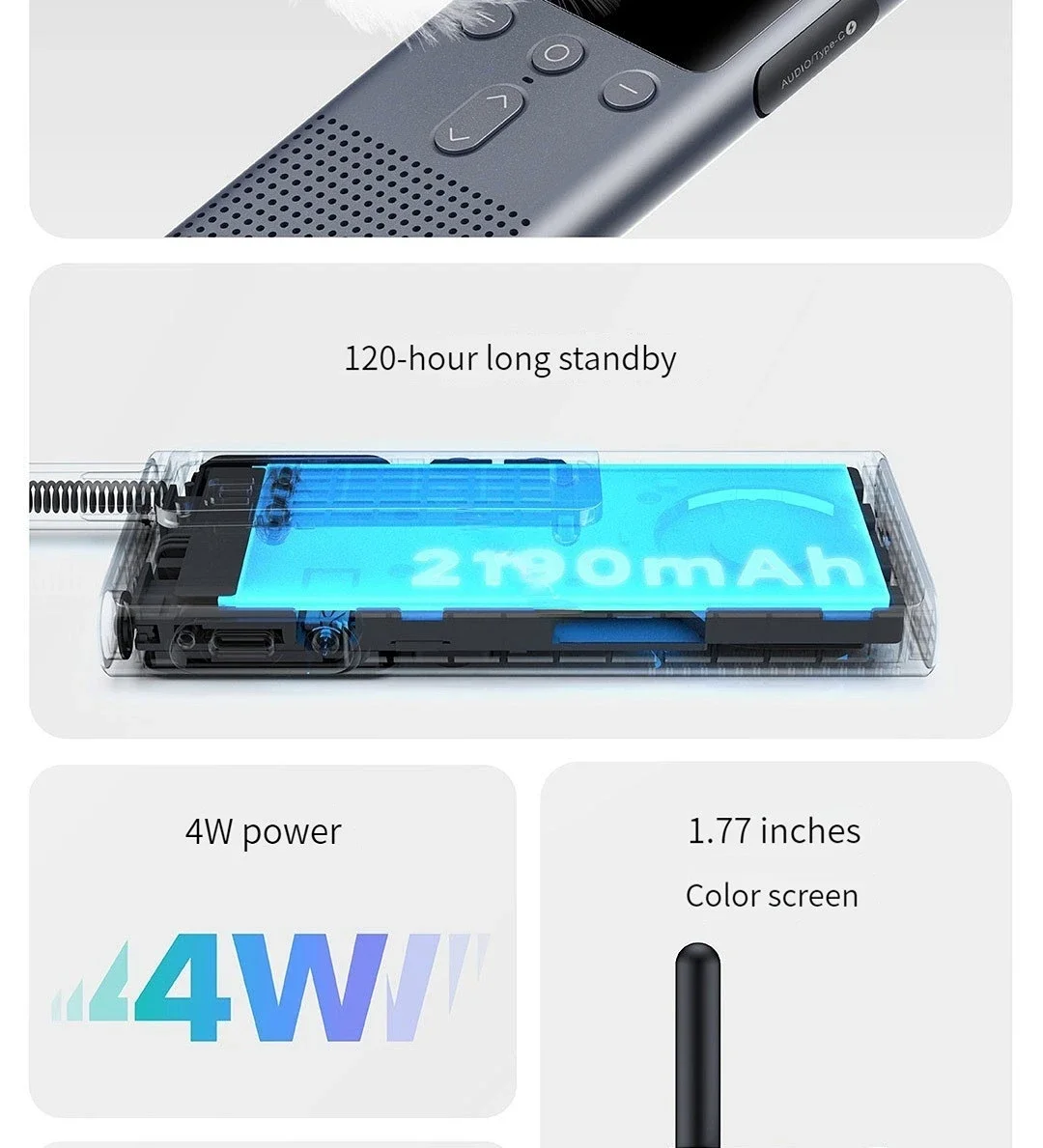 New Xiaomi Walkie Talkie 2S 1.77"Color Screen 4W Power 120-hour Standby Dual Mode 5km Call Distance IP54 Outdoor Intercom