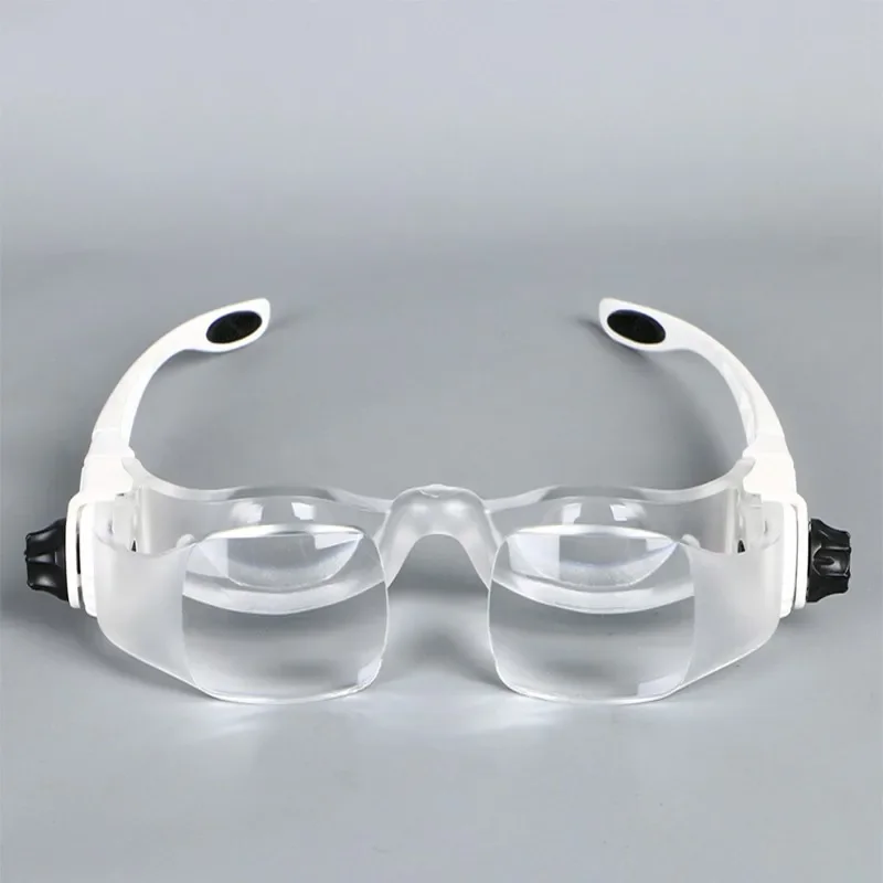 

3.8X Magnifier Bracket TV Glasses Headband Loupe Goggles Magnifying Glass with Phone Holder Glasses Case