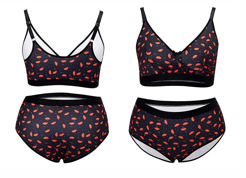 Plus Size Sexy Lingerie Push Up Adjustable Bra Set Women's Pure Seductive Thin Breathable Underwear XL 2XL 3XL 4XL