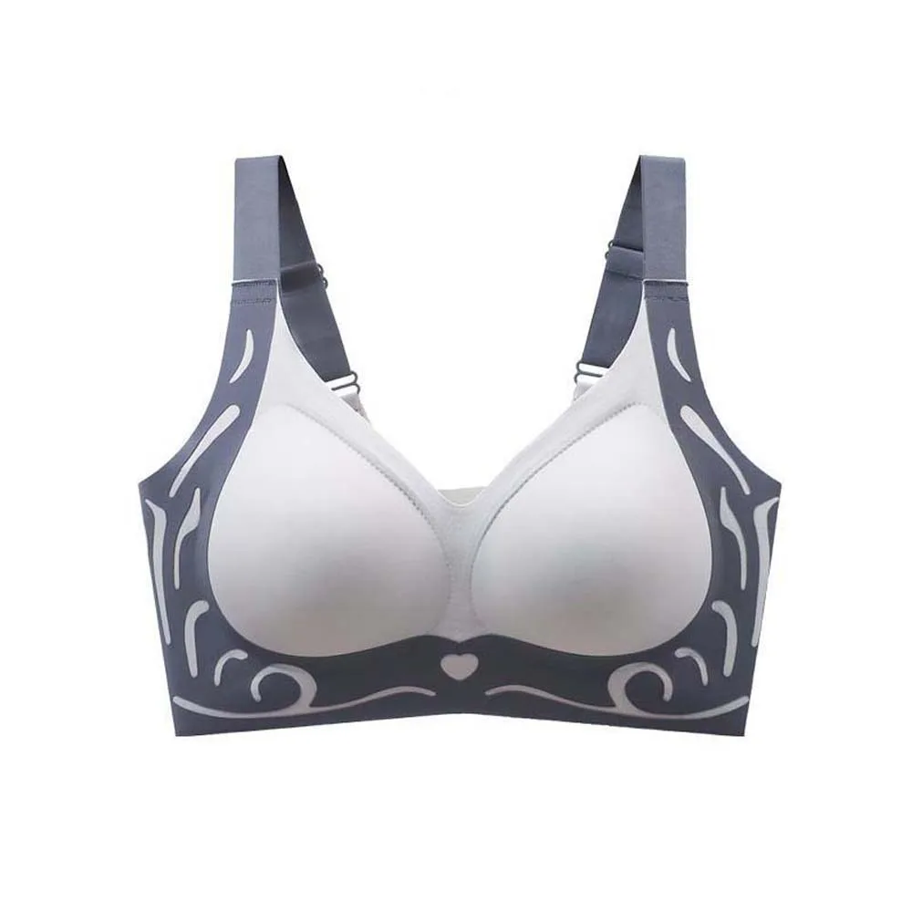 

Sweet Close-fitting Wireless Deep V Bra Anti-sagging Traceless Push Up Underwear Adjustable Lingerie Seamless Bras Sport