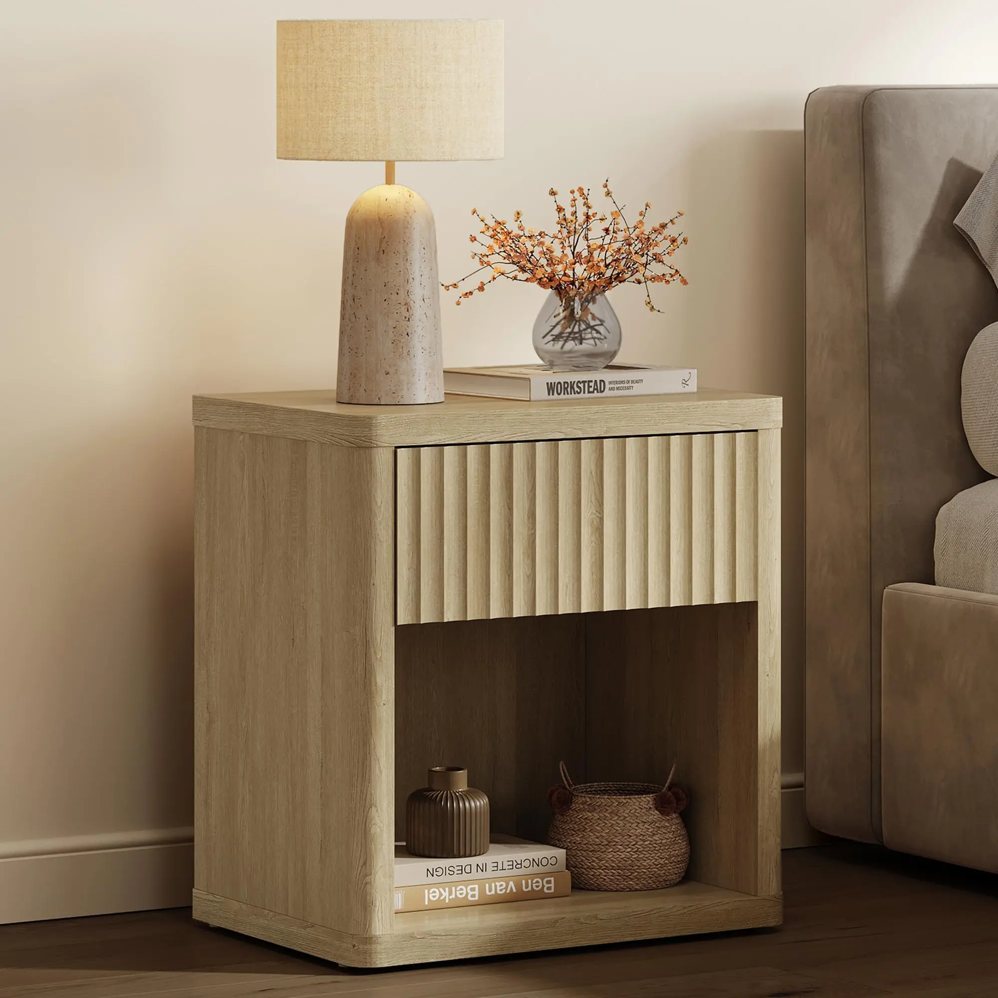 Night Stand with Large Drawer 24