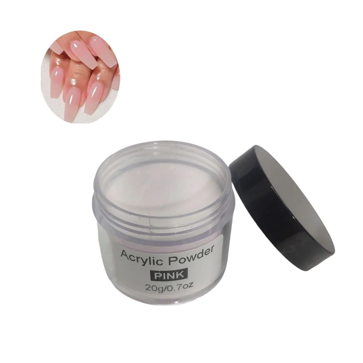 20g White Clear Pink Nude Acrylic Nail Powder Polymer Beginner Friendly 3 in 1 Acrylic Powder for French Manicure Nail Carving