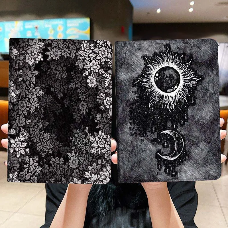 

Floral Pattern Black Gift Tablet Case For Lenovo Xiaoxin Legion Pad Tab Pro GT Y700 Gen4 2 11 P11 M10 K10 3rd Plus Gen