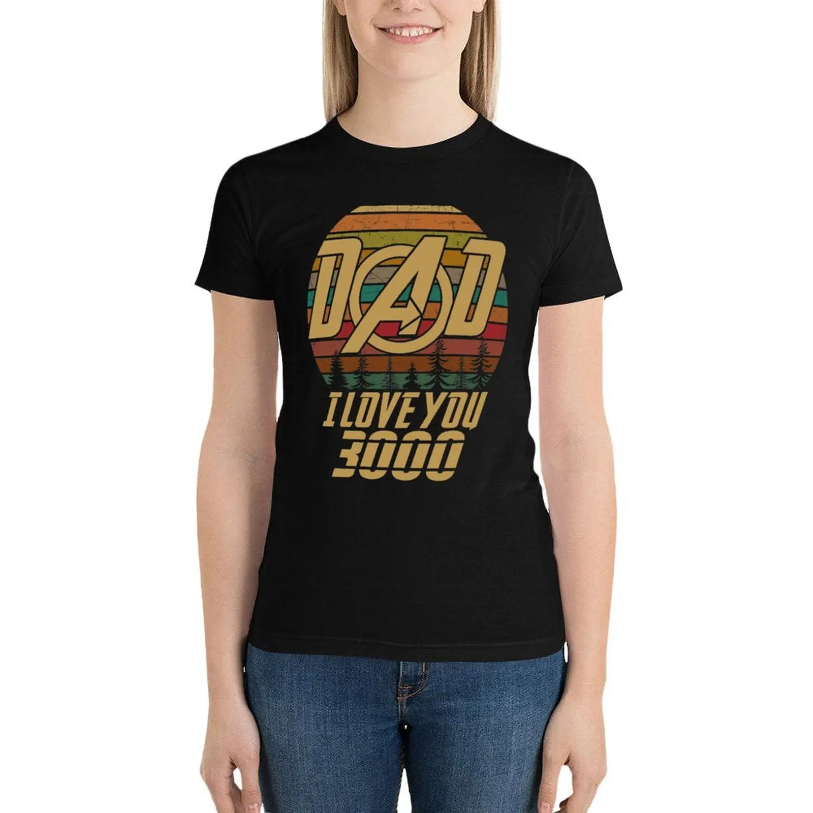 

Retro Dad I Love You 3000 T-Shirt kawaii clothes plus size tops summer clothes t-shirts for Women graphic tees funny