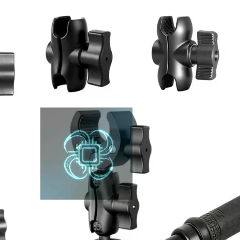 Aluminum Alloy Double Socket Arm, 1 Inch 25mm Ball RAM Mount Arm Frame, Support Clamp for Phone Holder and Action Camera Mount