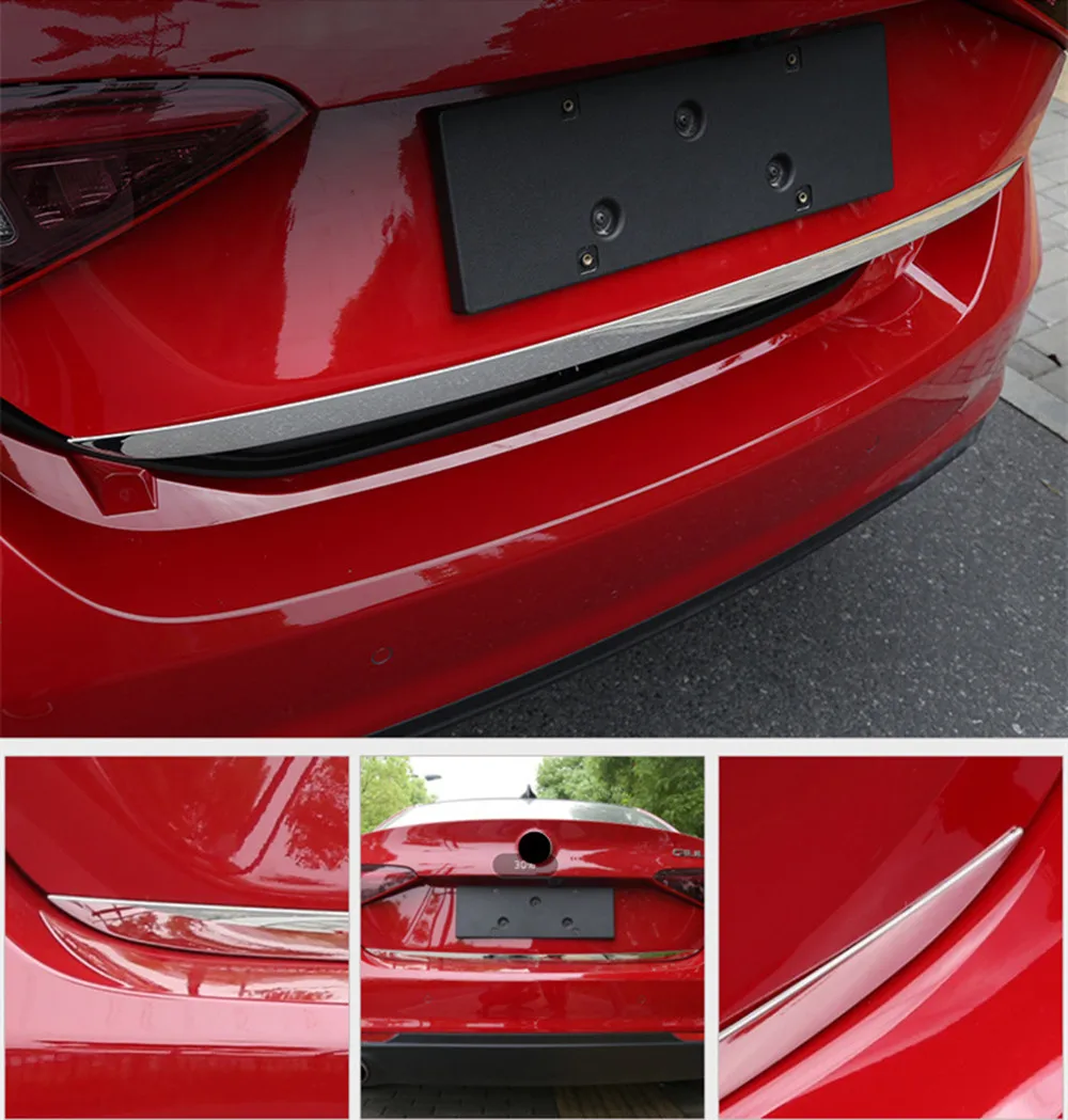 Stainless steel Tail door trim body decoration bright strip refit accessories car stickers For Alfa Romeo Giulia 2017 2018