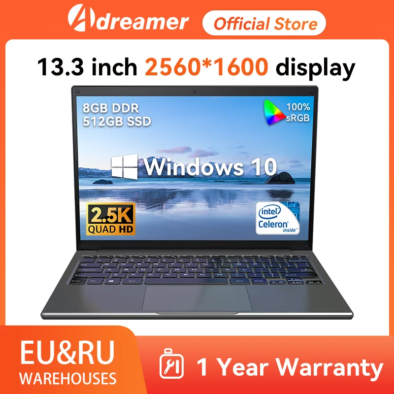 laptop barato com cpu intel 25 k ips fhd display notebook adreamer 133 a venda 01