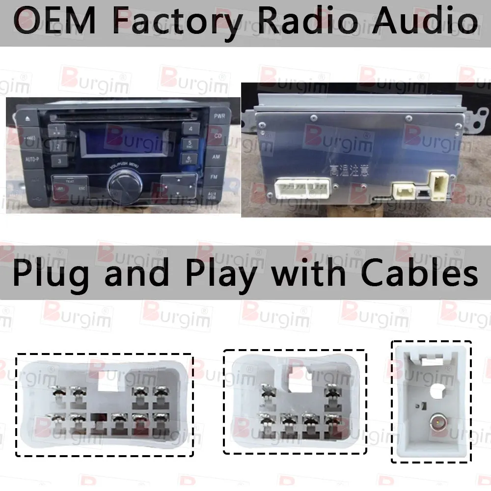 Burgim Car Android Radio Frame For Toyota Noah Voxy Esquire R80