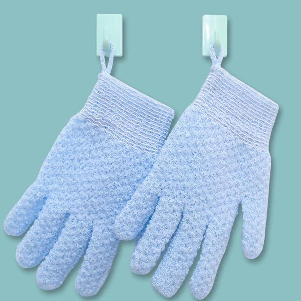 Exfoliation Glove Exfoliating Bath Scrub Gloves Pair Double-sided Exfoliation Mitts Gentle Skin Care Scrubbing for Smooth