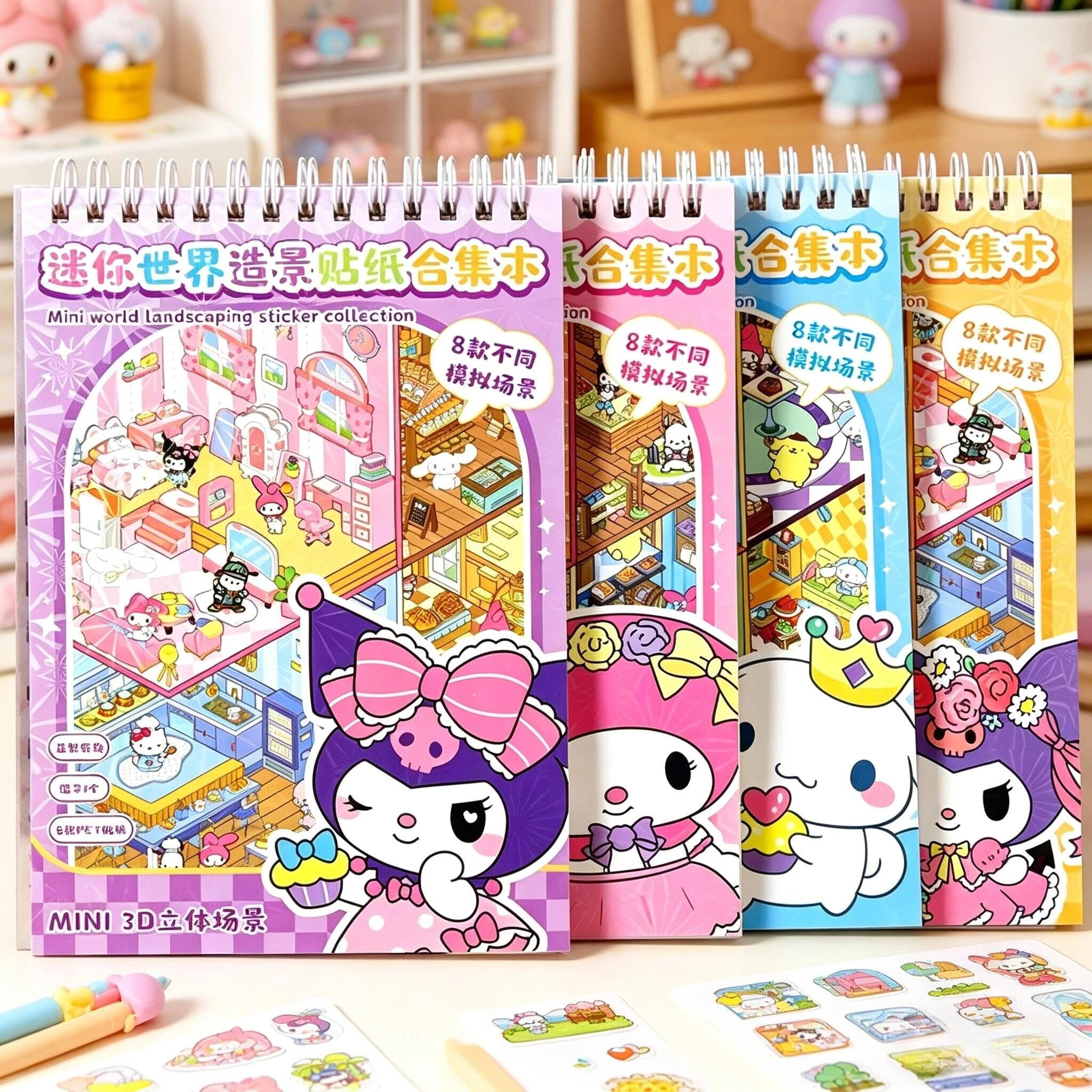 

НОВИНКА: Набор миниатюрных сцен с персонажами Sanrio, наклейки для создания пейзажей, забавные 3D-наклейки для детей, снятия стресса, украшения для дневников