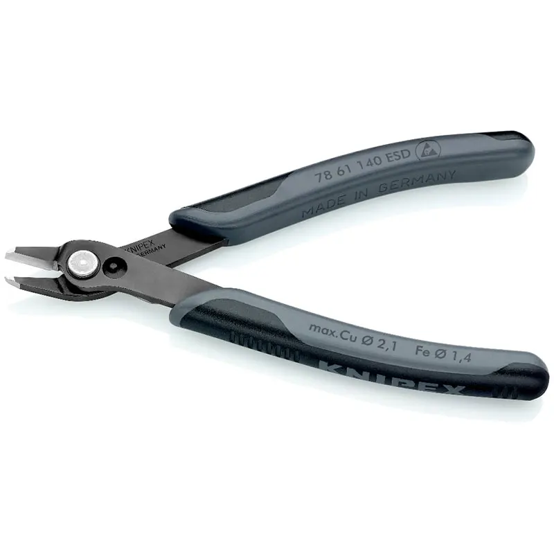 KNIPEX 78 61 140 ESD Diagonal Cutter for Electronics and Fine Mechanics Electronic Super Knips with Stainless Steel Rivet