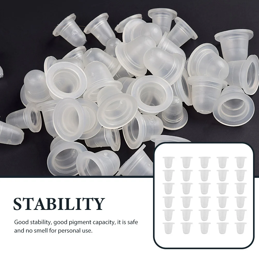 

200Pcs Premium Silicone Ink Caps for Tattoos Excellent Pigment Retention Comfortable Grip Non-Slip Tattooing Accessories
