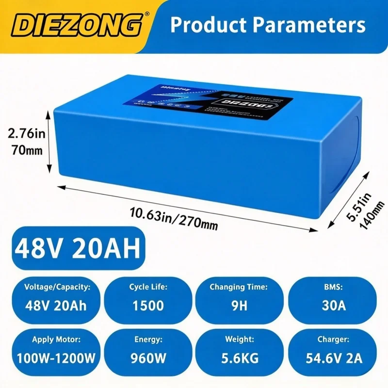 20000mAh 48V 13S7P 18650 Lithium Battery Pack 48v 20Ah Built in BMS 30A for Electric Tool Weeding Machine