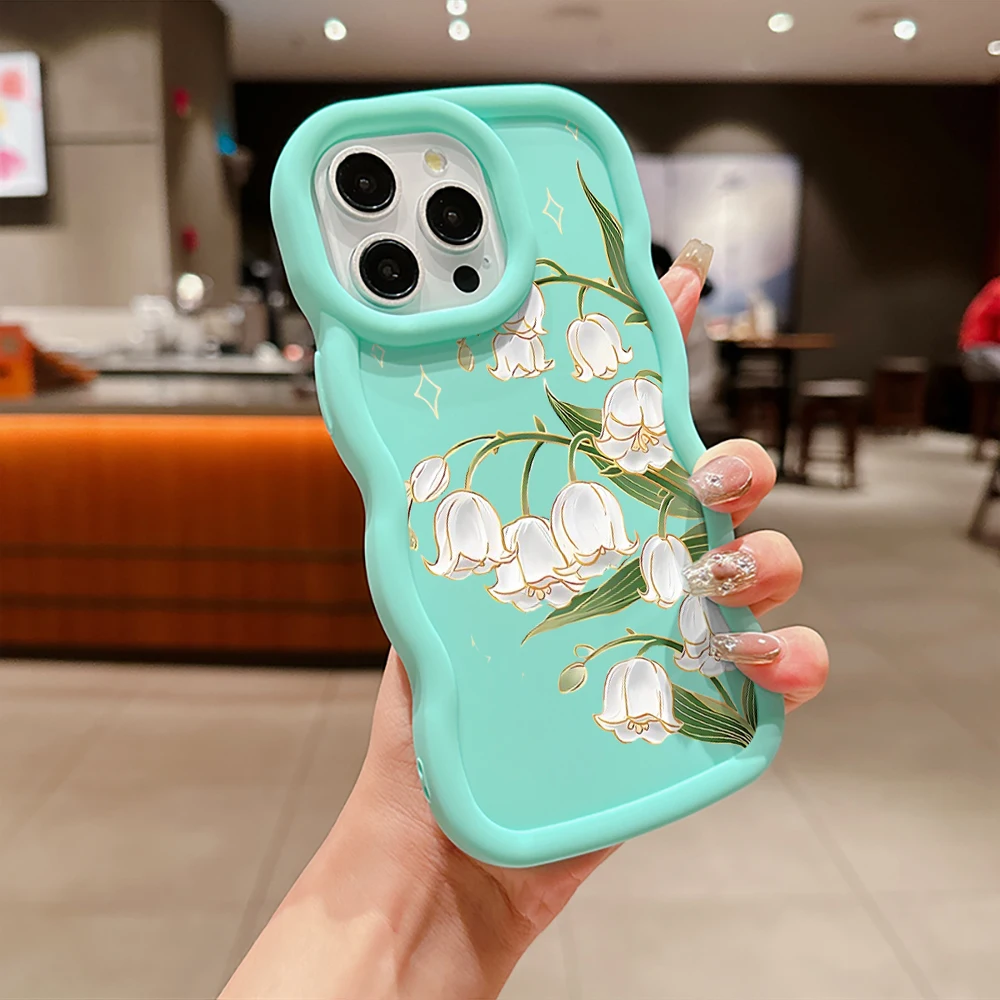 Beautiful White Flowers Fashion Desian Phone Case For iPhone 16 15 14 13 12 11 Pro Max 7 8 Plus X XR XS SE2 Soft Silicone Cover